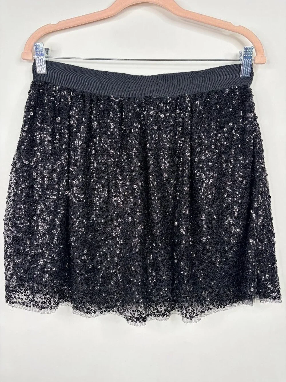 2/$30 J. Crew Starry Night Mini Sequin Skirt Black 2 #A3654